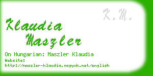 klaudia maszler business card